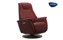 Max Medium Stressless Recliner with Power in Paloma Cherry