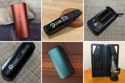 collage of weed vaporizers
